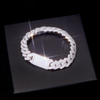 7" MOISSANITE CUBAN LINK BRACELET- WHITE GOLD