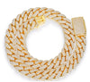 22" 925S VVS MOISSANITE 12MM CUBAN LINK- GOLD