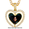 ROTATING HEART MOISSANITE PICTURE PENDANT