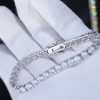 7" 4MM 925S VVS MOISSANITE TENNIS BRACELET WHITE GOLD