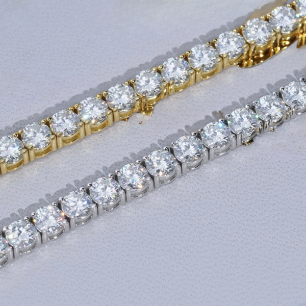 18" 5MM925S VVS MOISSANITE TENNIS CHAIN WHITE GOLD