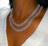 22" DIAMOND CUBAN LINK CHAIN - TWO TONE