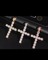 VVS1 Moissanite Iced Cross Pendant | 14K Gold Vermeil