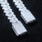 9"925S VVS MOISSANITE CUBAN LINK BRACELET- WHITE GOLD