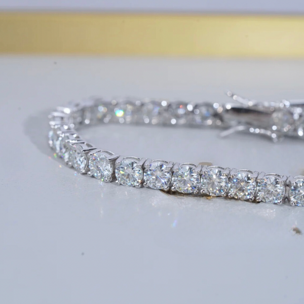 18" 5MM925S VVS MOISSANITE TENNIS CHAIN WHITE GOLD