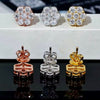 Floral Cluster Stud Earrings