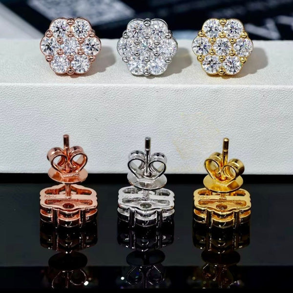 Floral Cluster Stud Earrings