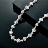 White Gold Moissanite Floret Chain | 925 Silver - Twelfth XII