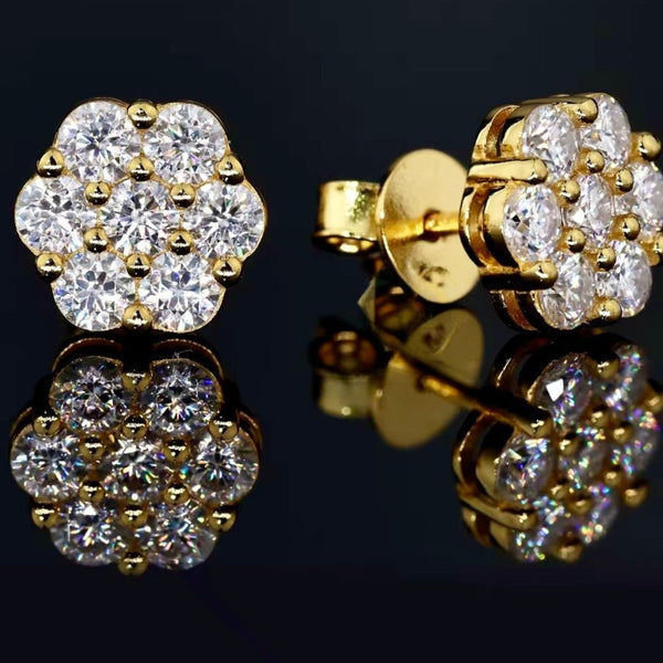 Floral Cluster Stud Earrings