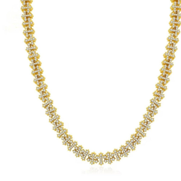 Moissanite Cross Link Chain