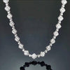 White Gold Moissanite Floret Chain | 925 Silver - Twelfth XII
