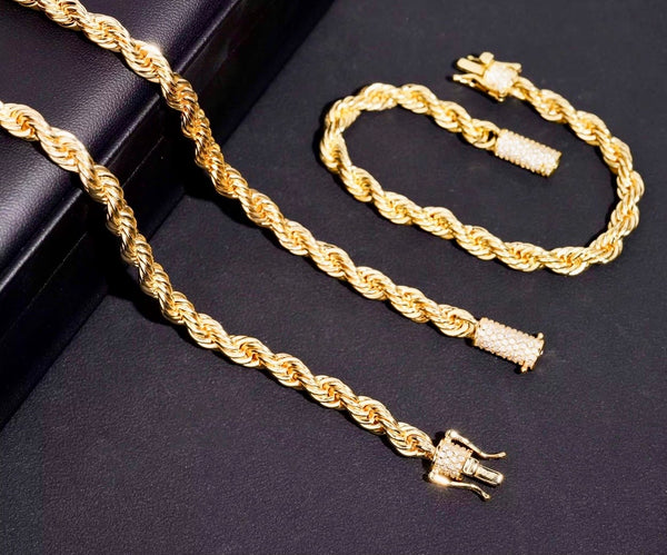 Gold Rope Chain | 18k Gold Plated 925 Silver - Twelfth XII