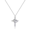 Crown Cross Necklace – 18K Gold Plated Stainless Steel Crystal Pendant | Twelfth XII