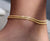 Double Layer Ankle Chain – 18K Gold Plated Stainless Steel Anklet (Gold or White Gold)