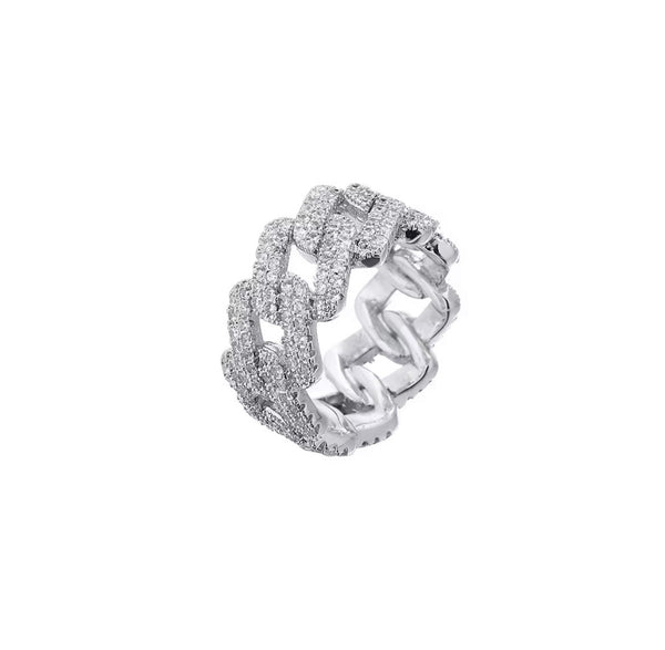 Gold & White Gold Cuban Link Ring