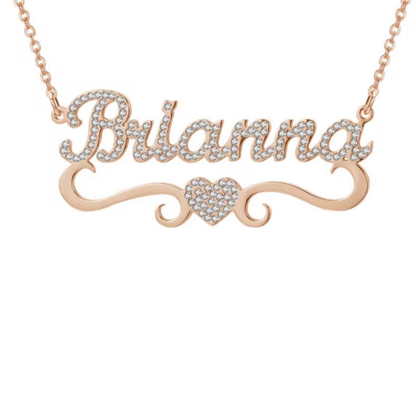 Custom Name Necklace w/ CZ Stones | Twelfth XII