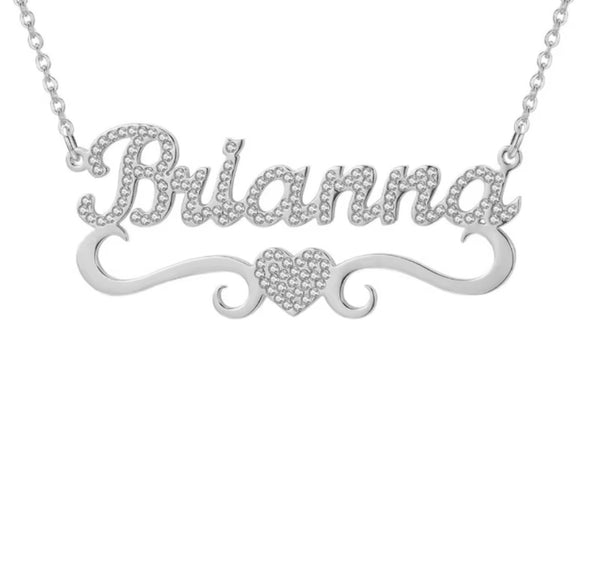 Custom Name Necklace w/ CZ Stones | Twelfth XII