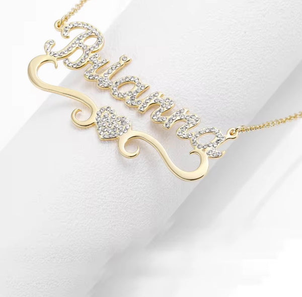 Custom Name Necklace w/ CZ Stones | Twelfth XII