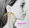 Personalized Heart Twist Name Earrings – Custom Bamboo Hoops in 18k Gold | 30mm to 90mm