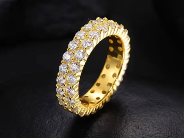 Two-Layer Moissanite Eternity Band