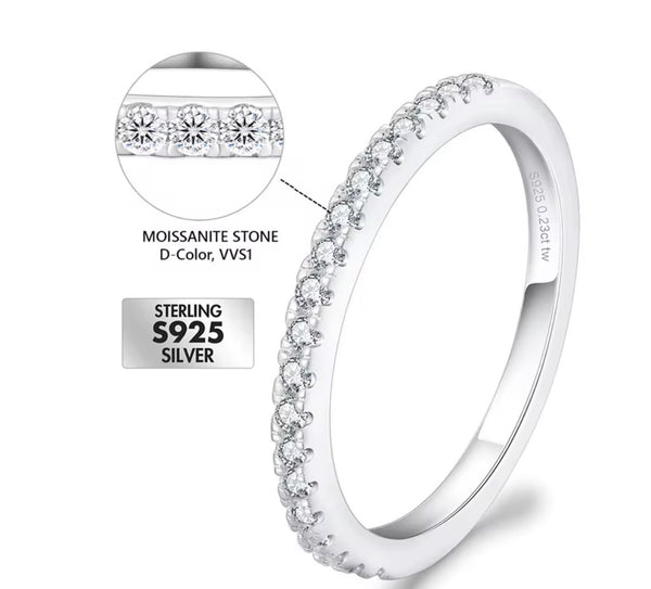 Moissanite Eternity Band – 0.23ct D Color VVS1