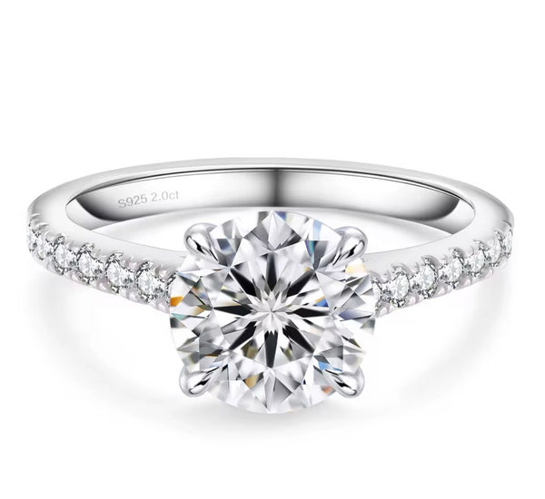 Round Moissanite Ring | Twelfth XII