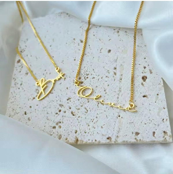 Gold Cursive Custom Name Necklace | Twelfth XII