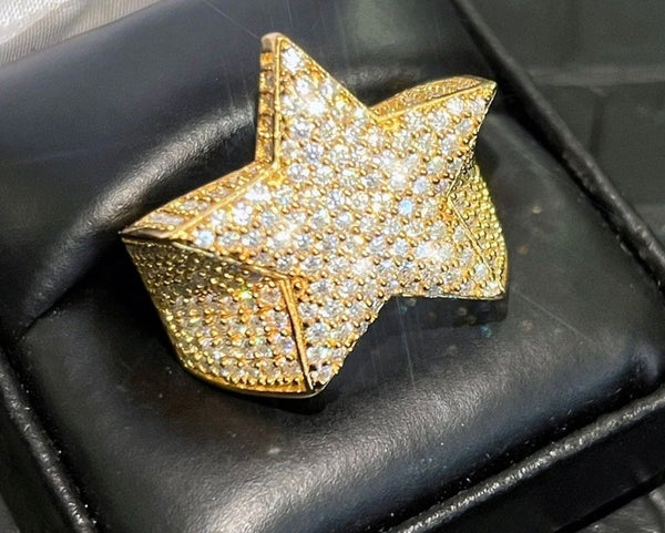 Iced Out Star Shaped Moissanite Ring | Twelfth XII