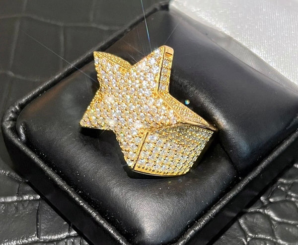 Iced Out Star Shaped Moissanite Ring | Twelfth XII