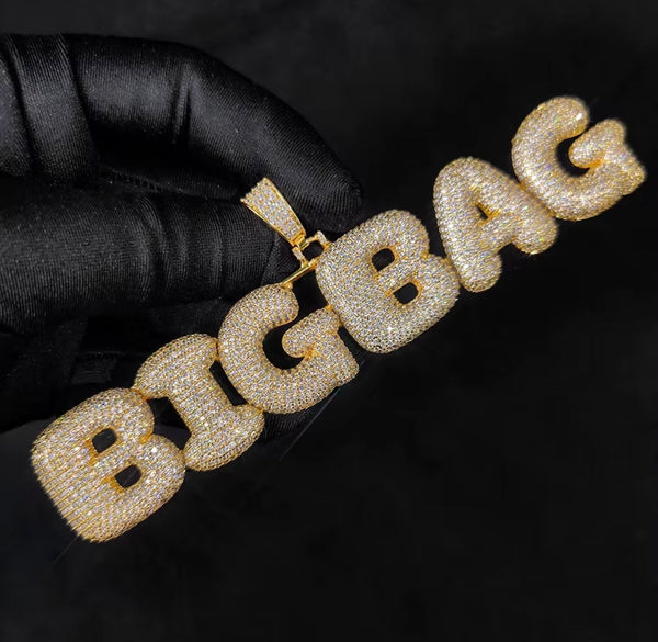Custom Name Bubble Font Pendant | Twelfth XII