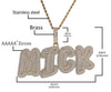 Baguette Font Custom Name Pendant | Twelfth XII