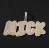 Baguette Font Custom Name Pendant | Twelfth XII