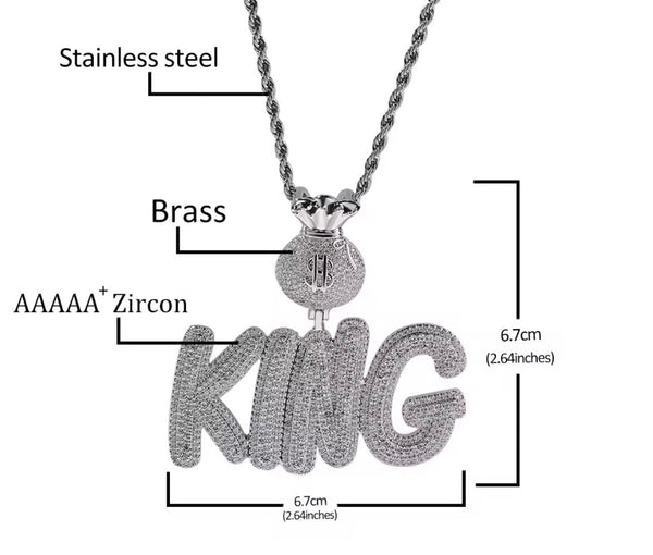Custom Name Pendant with Money Dollar Bag | Twelfth XII