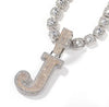 Custom Name Pendant with CZ Stones | Bold Font | Twelfth XII