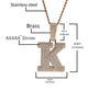 Custom Name Pendant with CZ Stones | Bold Font | Twelfth XII