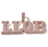 Custom Name Pendant with CZ Stones | Bold Font | Twelfth XII