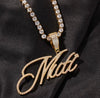 Cursive Custom Name Chain with CZ Stones | Twelfth XII