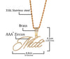Cursive Custom Name Chain with CZ Stones | Twelfth XII