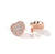 Heart Shaped Iced Baguette Stud Earrings