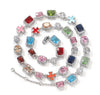 Multi Gemstone Motif Necklace