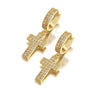 18k Gold Plated Cross Earrings