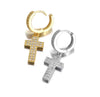 18k Gold Plated Cross Earrings
