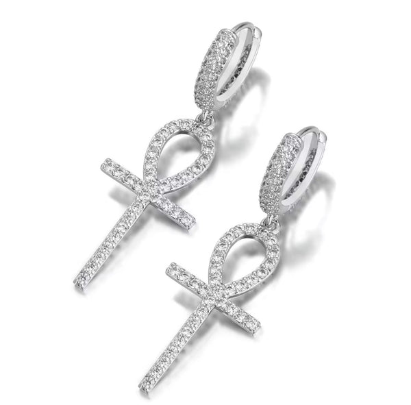 Ankh Cross Earrings