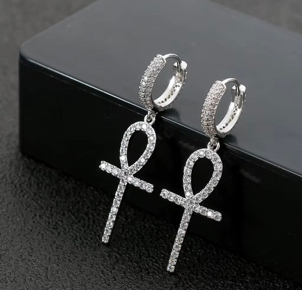 Ankh Cross Earrings