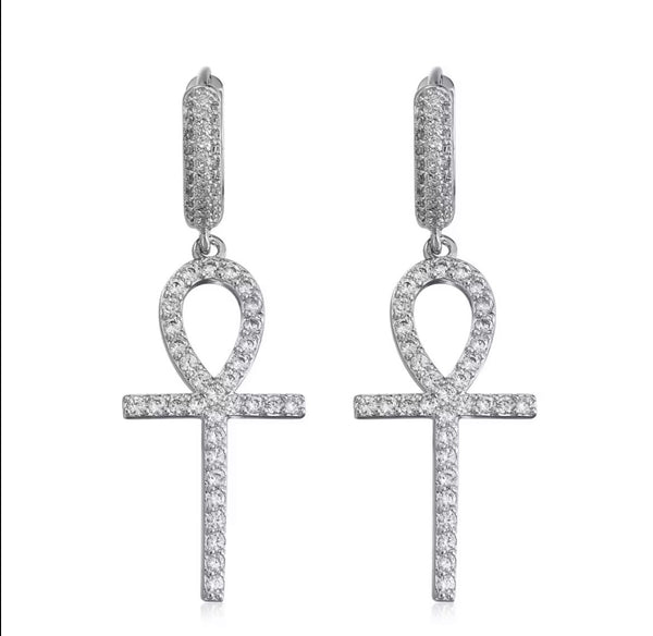 Ankh Cross Earrings