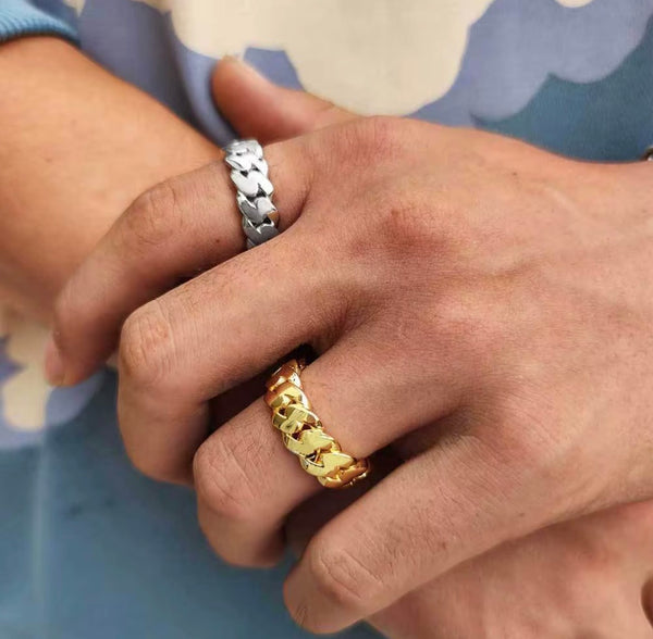 Gold Cuban Link Ring | Twelfth XII