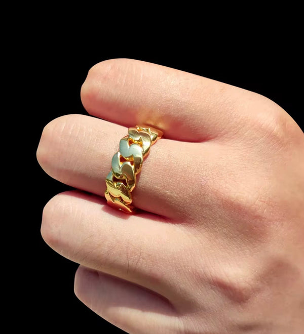 Gold Cuban Link Ring | Twelfth XII