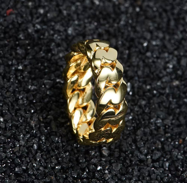 Gold Cuban Link Ring | Twelfth XII