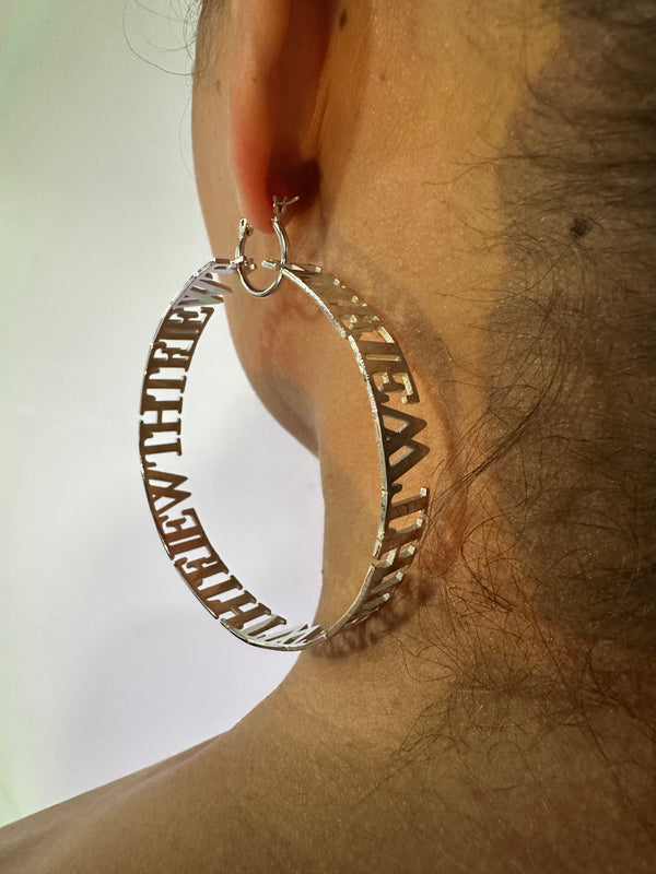 TWELFTH Hoops | 18k Gold Vermeil & White Gold Statement Earrings