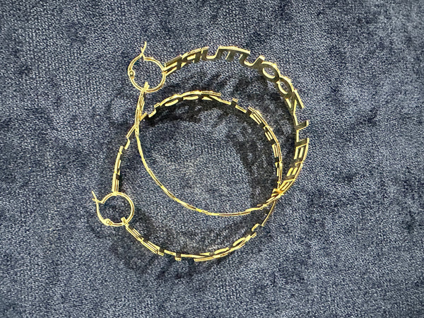 TWELFTH Hoops | 18k Gold Vermeil & White Gold Statement Earrings